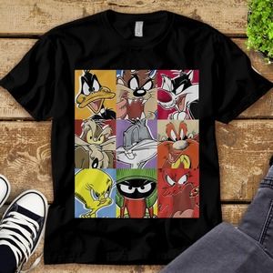 Looney Tunes Characters Box Up Funny Cartoon Unisex Tee Adult T-shirt Kid Shirt